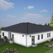 mainHAUS - Häuser: Bungalow 3D-Ansicht