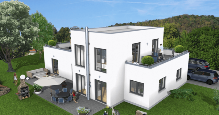 mainHAUS - Häuser: Cubushaus 3D-Ansicht