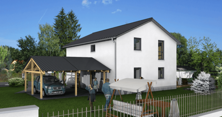 mainHAUS - Häuser: Individualhaus 3D-Ansicht