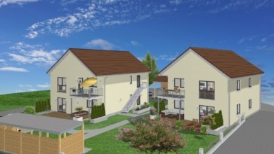 mainHAUS Projekt - Neubauwohnungen in Großbardorf - 3D-Ansicht