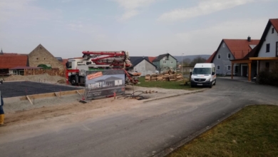 Bungalow mit Satteldach, Oberschwarzach: Bodenplatte