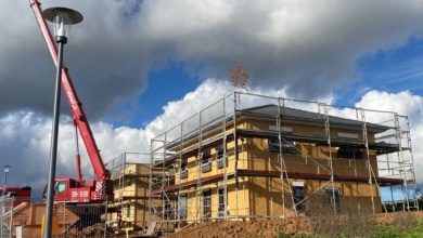 mainHAUS - Stadtvillen in Biebelried - Hausmontage