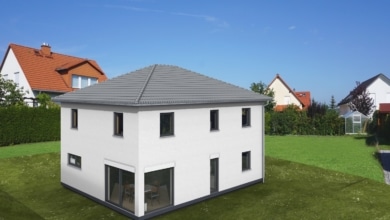 mainHAUS - Stadtvilla in Biebelried SF - 3D-Ansicht