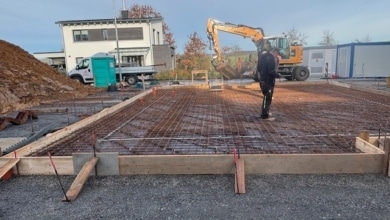 mainHAUS - Stadtvilla (HWF & SF) in Rimpar - Bodenplatte