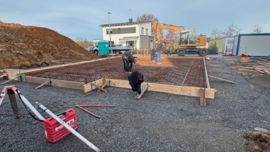 mainHAUS - Stadtvilla (HWF & SF) in Rimpar - Bodenplatte