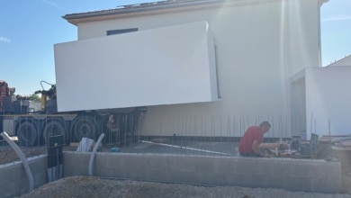 mainHAUS - Stadtvilla (HWF & SF) in Rimpar - Anlieferung und Montage Garage
